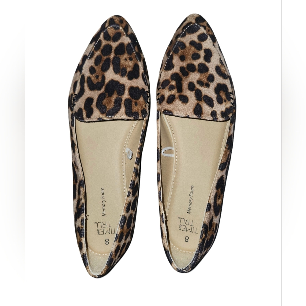 Time and Tru Leopard Print Women's Flats